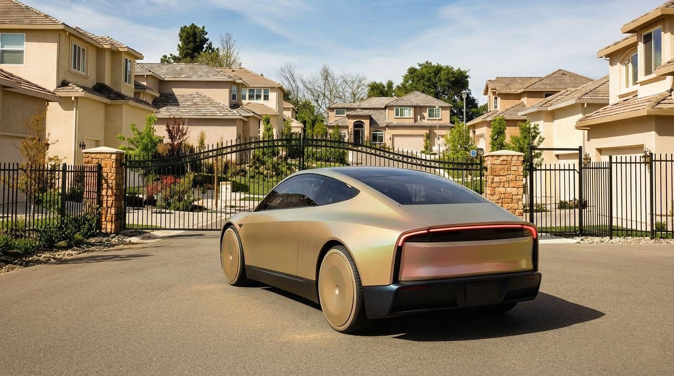 Autonomous car at gate